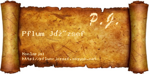Pflum József névjegykártya